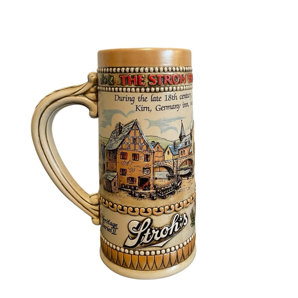 Stroh Brewery Company Heritage Series II Beer Stein Ceramarte Brazil Vintage